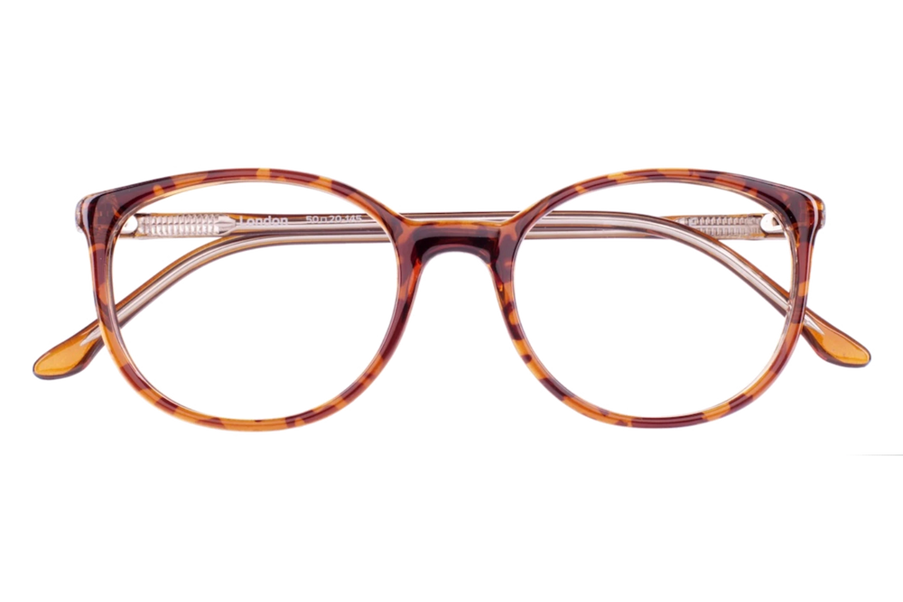 London brown eyeglasses
