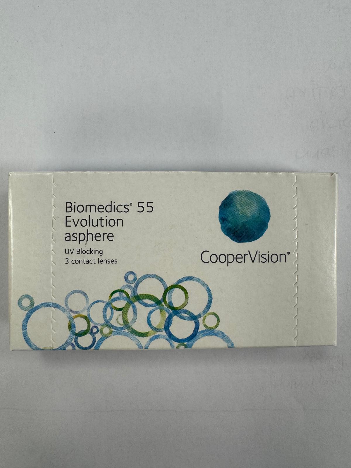 Biomedics 55 Evolution 1-kuu, BC 8.6 3tk "-" tugevused tühjendusmüük